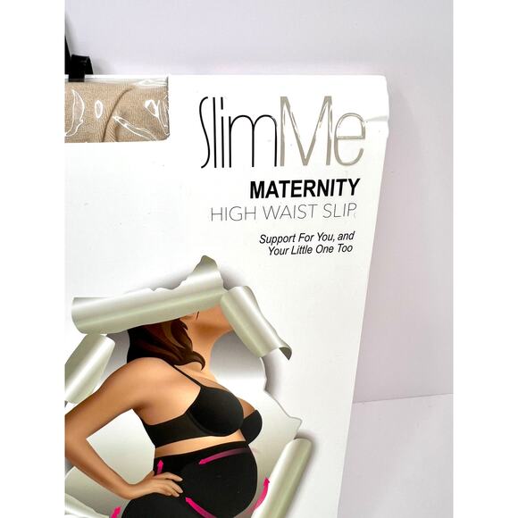 MeMoi Slim Me Size Small Women's High-Waist Nylon Maternity Slip Nude NEW Sealed - Picture 4 of 12